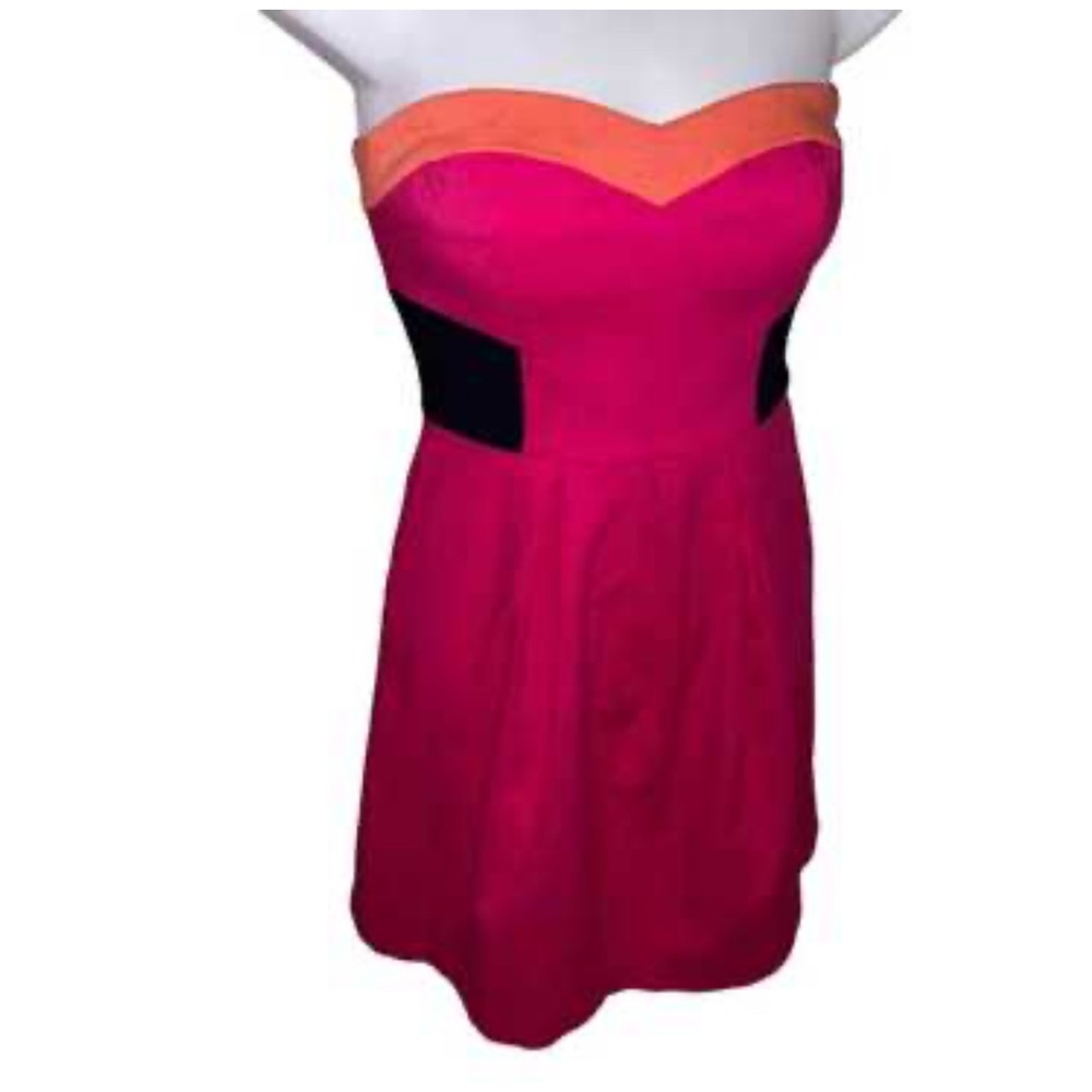 NEW Sparkle & Fade urban outfitters, Strapless Pink black Dress small